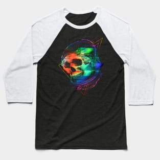 Glitch Skull Baseball T-Shirt